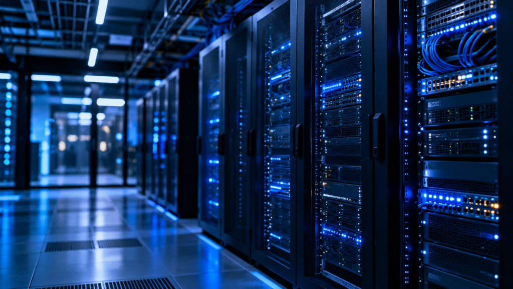 Infraestrutura de datacenter corporativo com servidores e equipamentos de rede - G3 TECH